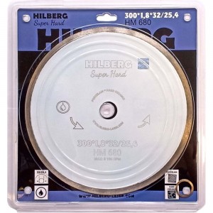 Отрезной диск алмазный Hilberg Super Hard 300х32/25.4 мм, сплошной HM680