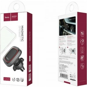 Автомобильный магнитный держатель для смартфона Hoco CA23 на дефлектор, черный 6957531065586