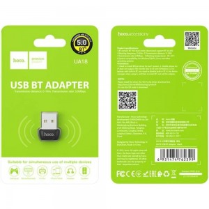 Адаптер Hoco UA18 USB Bluetooth 5.0, черный 862658