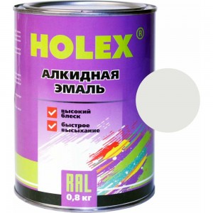 Алкидная автоэмаль HOLEX 201 белая, 0.8 кг HAS-59007