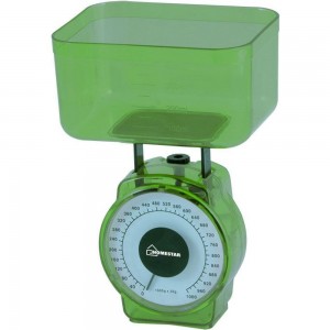 Кухонные механические весы HomeStar HS-3004М, 1 кг, цвет зеленый 002796