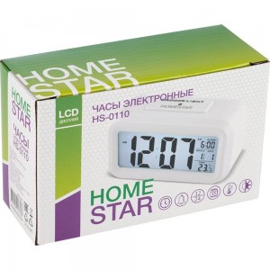 Электронные часы HomeStar HS-0110 белые 104307