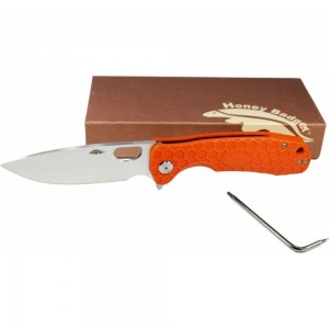 Нож Honey Badger Flipper L, с оранжевой рукоятью HB1006