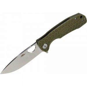 Нож Honey Badger Flipper D2 L с зелёной рукоятью HB1007