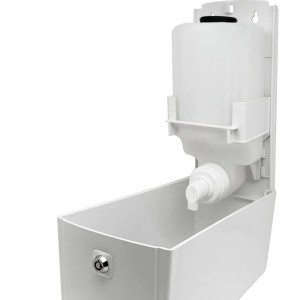 Дозатор для жидкого мыла hor X12 нажимной 1,2л БИЗНЕС, корпус белый, стекла прозрачные, кнопка белая HOR-41112411