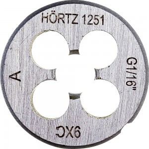 Трубная цилиндрическая плашка G 1/16 дюйма 9ХС HORTZ 204127