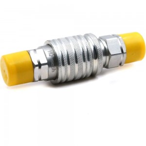 Быстроразъемное гидравлическое соединение HQ-Mech ISO 7241-A конический клапан, БРС M+F, сталь, вн. резьба M16x1.5, желтый УТ000002803