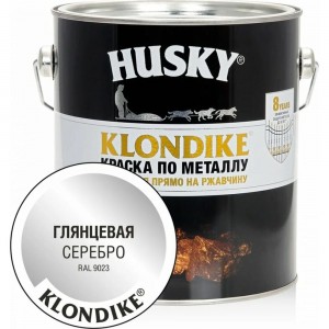 Краска по металлу HUSKY KLONDIKE (глянцевая; серебро RAL 9023; 2.5 л) 25625