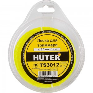 Леска витой квадрат 3.0 мм, 12 м Huter TS3012 71/2/3