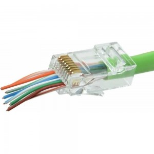 Разъем легкой оконцовки Hyperline RJ-45 (8P8C) под витую пару (100 шт.), 403341