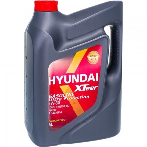 Моторное масло синтетическое Gasoline Ultra Protection 5W30, 6 л HYUNDAI XTeer 1061011