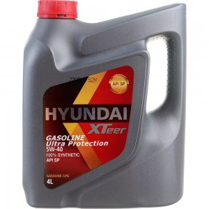 Моторное масло синтетическое Gasoline Ultra Protection 5W40 SN, 4 л HYUNDAI XTeer 1041126