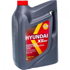 Моторное масло синтетическое Gasoline Ultra Protection 5W40 SN, 6 л HYUNDAI XTeer 1061126