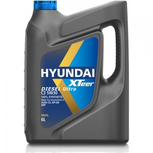 Моторное масло синтетическое Diesel Ultra C3 5W30, 6 л HYUNDAI XTeer 1061224