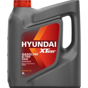 Моторное масло синтетическое Gasoline G700 5W40 SN, 4 л HYUNDAI XTeer 1041136