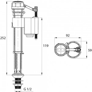 Впускной клапан IDDIS нижний подвод F012400-0007