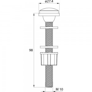 Двухуровневая водосливная арматура нижний подвод Тип А, круглая резинка IDDIS F012400-01K