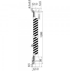 Шланг для душа IDDIS пвх, армированный 1.2 м A5061112 A50611 1.2