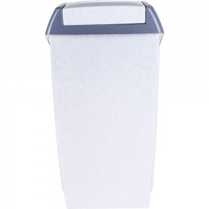 Ведро-контейнер с крышкой для мусора IDEA 15л, Хапс, 46х26х25 см, серое М 2471 600084