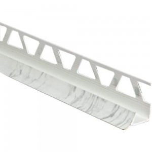 Раскладка внутренняя для плитки Ideal 8 мм, 2.5 м, 101 мрамор белый Вп8 101 МРМ БЕЛ