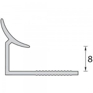 Раскладка внутренняя для плитки Ideal 8 мм, 2.5 м, 005 серый Вп8 005 СЕР