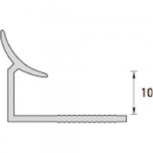 Раскладка внутренняя для плитки Ideal 10 мм, 2.5 м, 007 черный Вп10 007 ЧЕР