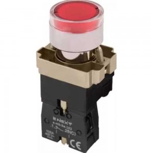 Кнопка управления IEK LAY5-BW3461 с подсветкой, красный, 1з, ИЭК BBT50-BW-K04