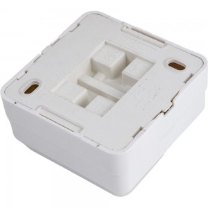 2-клавишный выключатель IEK ОКТАВА наружный монтаж, белый, с индикацией EVO21-K01-10-DC