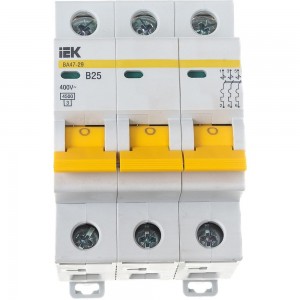 Автоматический выключатель IEK ВА47-29 3п MVA20-3-025-B