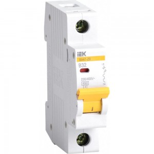 Автоматический модульный выключатель IEK 1п B 32А ВА 47-29 4.5кА ИЭК MVA20-1-032-B