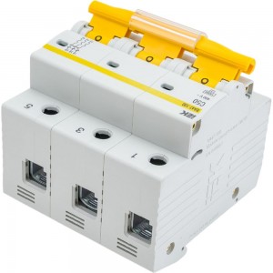 Автоматический модульный выключатель IEK 3п C 50А ВА 47-100 10кА ИЭК MVA40-3-050-C