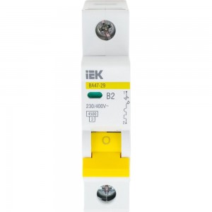 Автоматический модульный выключатель IEK 1п B 2А ВА 47-29 4.5кА ИЭК MVA20-1-002-B
