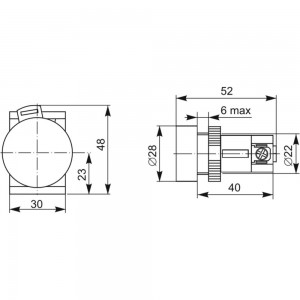 Кнопка IEK SB-7 Пуск, зеленая BBT40-SB7-K06