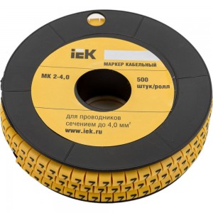 Маркировочное кольцо IEK 2-4мм, 7, МК, 500шт/ролл UMK20-7