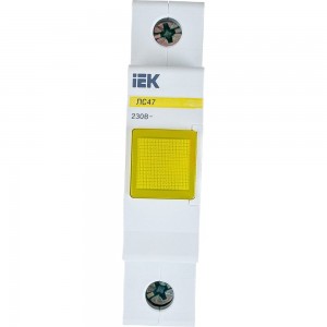 Сигнальная лампа IEK, DIN 1P, желтый неон, ЛС-47, ИЭК MLS10-230-K05