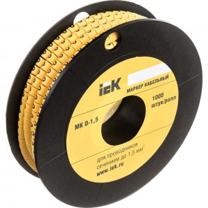 Маркировочное кольцо IEK МК 0-1.5мм, 0, 1000шт/ролл UMK00-0