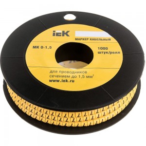 Маркировочное кольцо IEK 0-1.5мм, 7, МК, 1000шт/ролл UMK00-7