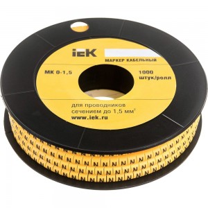 Маркировочное кольцо IEK 0-1.5мм, N, МК, 1000шт/ролл UMK00-N