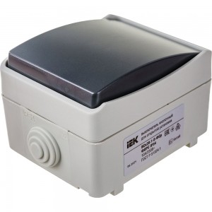 1-кнопочный выключатель IEK ФОРС наружный монтаж IP54 EVS13-K03-10-54-DC