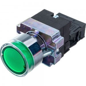 Кнопка управления IEK LAY5-BW3361 с подсветкой, зеленый, 1з, ИЭК BBT50-BW-K06