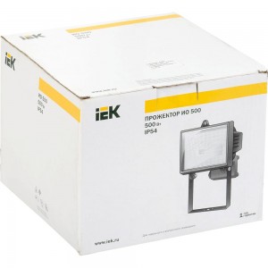 Прожектор IEK, FLИО, 500, IP54, ИЭК, черный LPI01-1-0500-K02