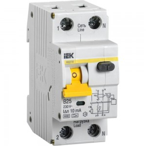 Автоматический выключатель дифф. тока IEK АВДТ 32 B25 10мА MAD22-5-025-B-10