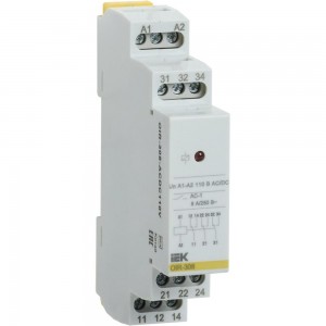 Промежуточное реле IEK OIR 3 контакта, 8А, 110В, AC/DC OIR-308-ACDC110V