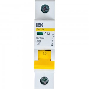 Автоматический выключатель IEK ВА47-29 1Р, 13А, 4,5кА, характеристика С MVA20-1-013-C