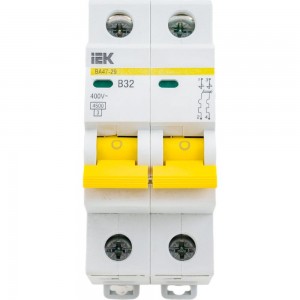 Автоматический выключатель IEK ВА47-29, 2Р, 32А, 4,5кА, х-ка В MVA20-2-032-B