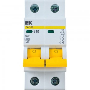 Автоматический выключатель IEK ВА47-29 2Р 10А 4,5кА х-ка В MVA20-2-010-B