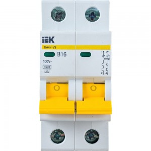 Автоматический выключатель IEK ВА47-29 2Р 16А 4,5кА х-ка В MVA20-2-016-B