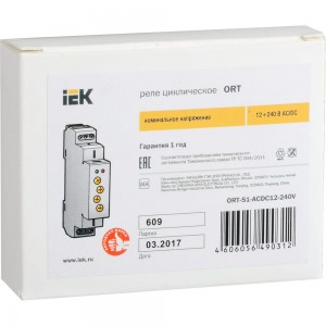 Циклическое реле IEK ORT 1 контакт 12-240 В AC/DC ORT-S1-ACDC12-240V