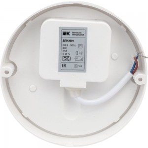 Светодиодный светильник IEK ДПО 2001, 8W, 4000K, IP54, круг, белый LDPO0-2001-8-4000-K01