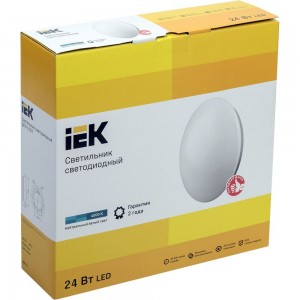 Светодиодный светильник IEK LED ДПБ, 1003, 24вт, IP20, 4000K, круг, белый LDPB0-1003-24-4000-K01